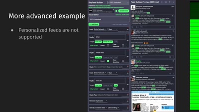 Building your own algorithms for social networks - Bluesky Custom Feeds with SkyFeed