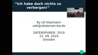 Ich habe doch nichts zu verbergen
