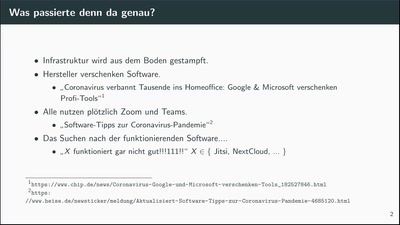 Gruppendynamik, Datenschutz und FOSS